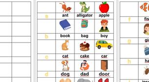 Matching letters and words (ABC phonics) / Алфавіт - з'єднання літер та слів