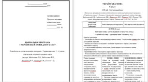 Навчальна програма з української мови для 5-го класу за модельною програмою О.В. Заболотного, 140 годин, 2025-2026н.р.