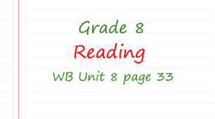 Prepare 8. Unit 8. Reading (WB page 33)