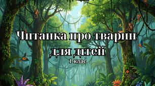 Розробка для читання у 1-2 класах "Читанка про тварин для дітей"