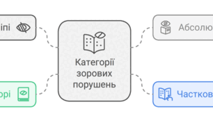 Опорні схеми «Діти з інтелектуальними порушеннями», «Діти із ЗПР», «Діти з порушеннями опорно-рухового апарату», «Діти з порушеннями зору» (4 шт.)