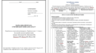 Навчальна програма з української мови для 6-го класу за модельною програмою О.В. Заболотного і підручником Авраменка О.М., 19 сторінок - готово для друку, 140 годин, 2025-2026н.р.