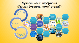 Сучасні носії інформації (Якими бувають комп’ютери?) (інформатика за підручником Морзе 4 клас)