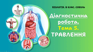 8 клас НУШ. Діагностична робота. Тема 5. ТРАВЛЕННЯ