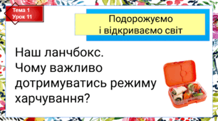 Презентація до уроку ЯДС в 4 класі "Наш ланчбокс. Чому важливо дотримуватись режиму харчування?"
