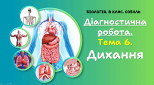 8 клас НУШ. Діагностична робота. Тема 6. ДИХАННЯ
