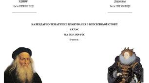 Календарно-тематичне планування з всесвітньої історії для 8 класу ( за І. Щупаком)