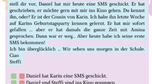 Arbeitsblatt: Lesen & Perfekt (Німецька мова, A1–A2)