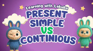 Present Simple VS Present Continuous with LABUBU урок для дітей 8-12 років