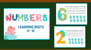Вчимо цифри англійською  Learning Digits 0–10 Numbers