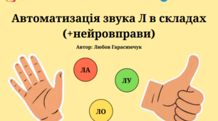 Автоматизація звука Л в складах (+нейровправи)