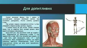 Урок з природознавства "Опора тілі та рух"