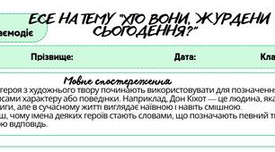 Робочий аркуш. Письмово взаємодіє (ГР3). Есе на  тему  “Хто вони, журдени сьогодення?”. 8 клас