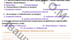 Підсумкова діагностувальна робота №2 за ГР4 для 7 класу з укранської літератури за темою: Історичне минуле України. Ми - українці