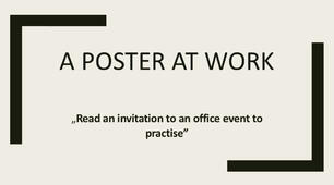 Poster at work