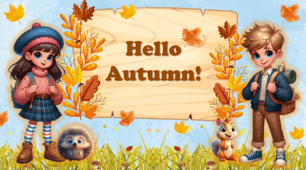 Інтерактивна презентація "Hello autumn". Привіт осінь 🍂