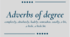 Adverbs of degree