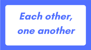 Each other, one another