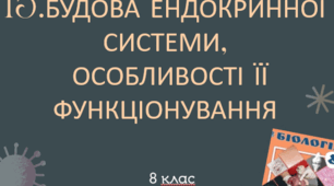 Презентація  до уроку  «§15. Будова ендокринної системи, особливості її функціонування»   8 клас НУШ