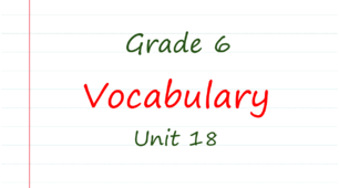Prepare 6. Unit 18. Vocabulary