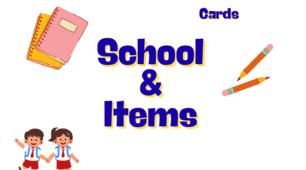 Флешкартки - School and items