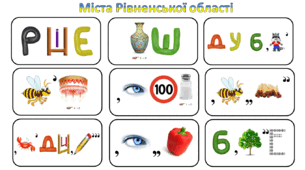 Ребуси (з відповідями) "Міста Рівненської області"