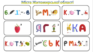 Ребуси (з відповідями) "Міста Житомирської області"