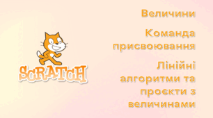 Презентація до уроку за темою "Величини. Команда присвоювання. Лінійні алгоритми та проєкти з величинами"