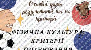 Критерії оцінювання. Фізична культура. Групи результатів. 5–9 класи НУШ