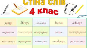 Стіна слів 4 клас