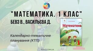 Калентарне планування Математика 1 клас з очікуваними результатами