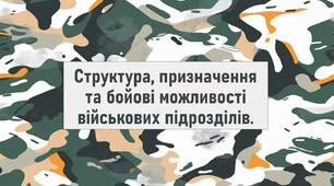 Структура, призначення та бойові можливості військових підрозділів.