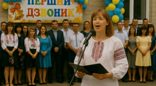 Виступ першої вчительки на першому дзвонику - 2025