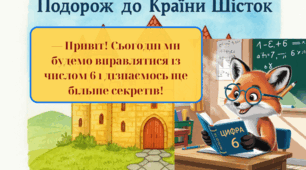 Росток 1 клас 2 частина 2 урок Число 6. Цифра 6. Склад числа 6. Додавання і віднімання в межах 6. Шестикутник.
