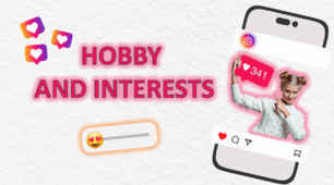 Інтерактивна презентація "Hobby and interests" Хобі та інтереси в стилі Instagram