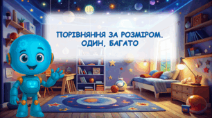 Інтерактивна презентація на тему: "Порівняння за розміром. Один, багато"