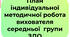 План індивідуальної методичної роботи вихователя середньої  групи ЗДО