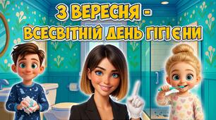3 вересня Всесвітній день гігієни "Чистота - запорука здоров'я!"
