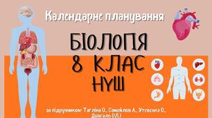 Календарно-тематичне планування з біології 8 клас з ГР за підручником: Тагліна О., Самойлов А., Утєвська О., Довгаль.) 70 годин, 2 години на тиждень