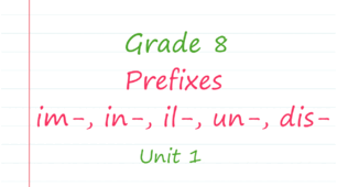 Prepare 8. Unit 1. Prefixes IM-, IN-, UN-, DIS-, IL-