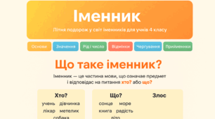 Дошка "Іменник"