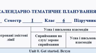 Календарно-тематичне планування з Групами Результатів "Prepare 6" І семестр, 3.5 год
