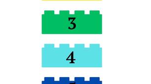 Ігри з  набором LEGO «6 цеглинок»  для 1 класу: числа 1-6.