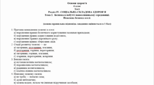 Тест "Пожежна безпека оселі"