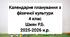 Календарне планування 4 клас Фізична культура. Шиян Р.Б. 2025-2026 н.р.