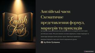 Англійські часи: Схематичне представлення формул, маркерів та прикладів