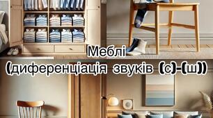 Диференціація с-ш у реченнях. Меблі