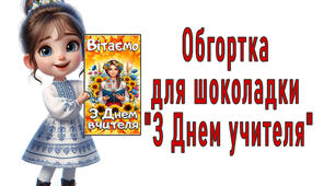Обгортка для шоколадки "З Днем учителя"