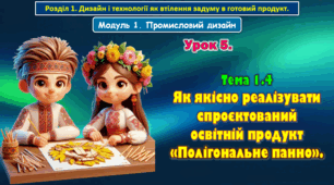 8 клас. Урок 5. Тема 1.4 . Як якісно реалізувати спроєктований освітній продукт «Полігональне панно». Презентація.