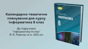 КТП для курсу Інформатика 8 клас